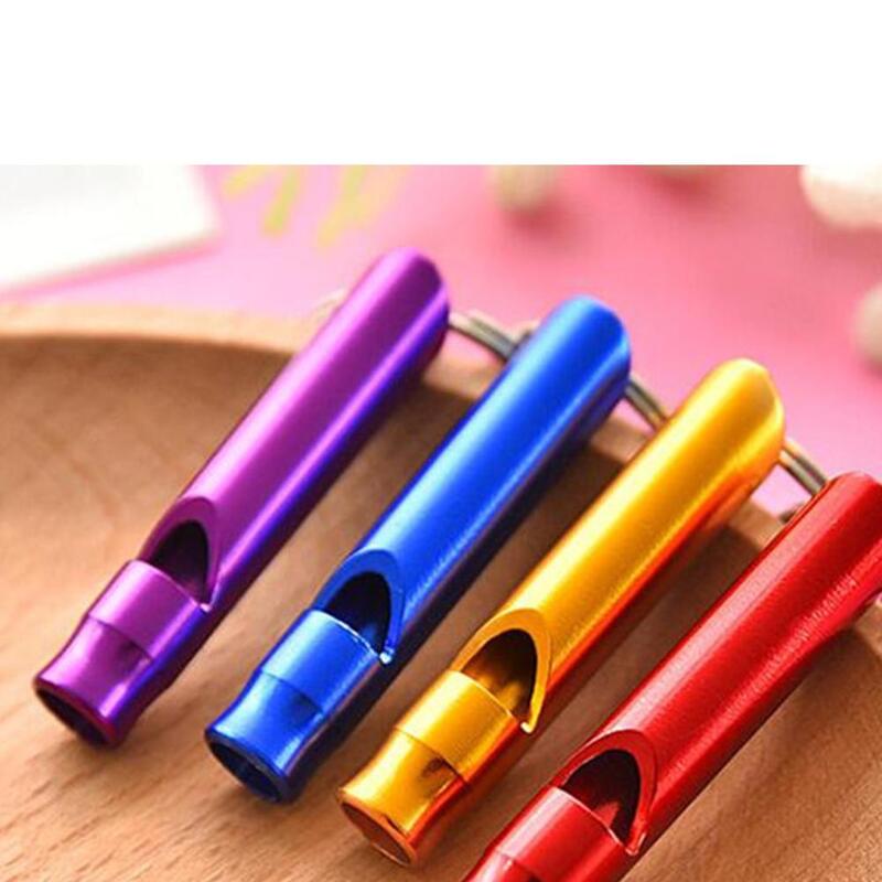 Aluminium Whistles with Key Ring Emergency Survival Whistle Hiking Camping Accessory Dog Training Whistles