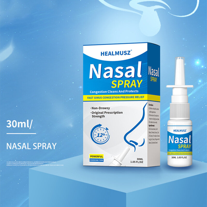 Nasal Spray Effective Relief Rhinitis Dry Itchy Nose Runny Nose Clogged Allergies Pure Natural Herbal Extract Rhinolysis-Spray