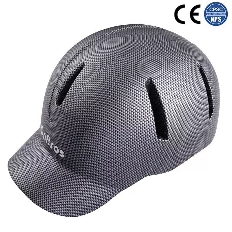 Carbon Fiber Look Personality Baseball Cap Style Motorcycle Helmet Cycling Skateboard Roller Skating Outdoor Sport Helmet Unisex