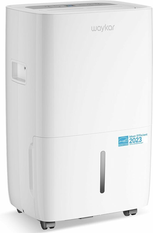 Waykar 80-pint Energy Star dehumidifier for spaces up to 5,000 square feet. In homes, basements and great rooms