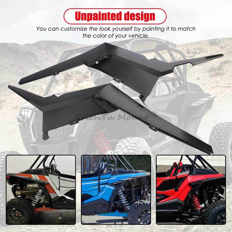 UTV Accessories Rear Upper Side Fender Flares Compatible with Polaris RZR XP 4 1000 Turbo S EPS 2017-22 Mud Flaps Kit Mud Guard