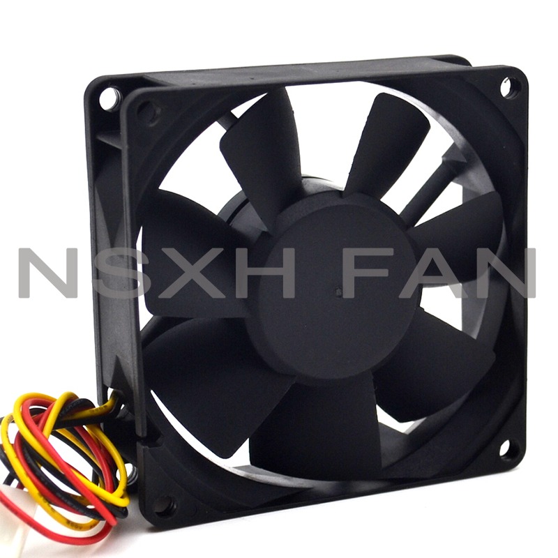 Ultra - quiet Chassis Cooling Fan 12V 1.6W KDE1208PTV1, 13.MS.AF.GN 12V 1.6W 3-wire 3-pin Connector 80mm 80x80x25mm