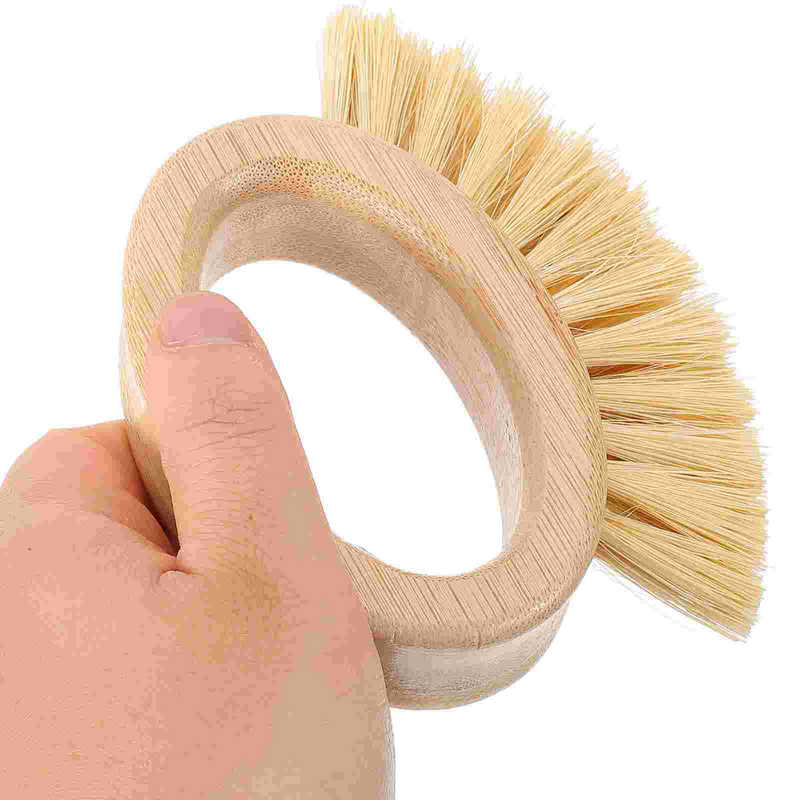 Bamboo Beard Brush Barber Brushes Small Barber Men Male Wooden with Handle Shave Accessories Man for Hair Salon