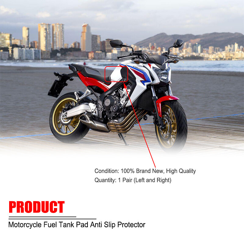 For Honda CB650F CB 650F 2014-2017 2016 Motorcycle Fuel Tank Pad Anti Slip Protector Stickers Knee Grip Side Decals Accessories