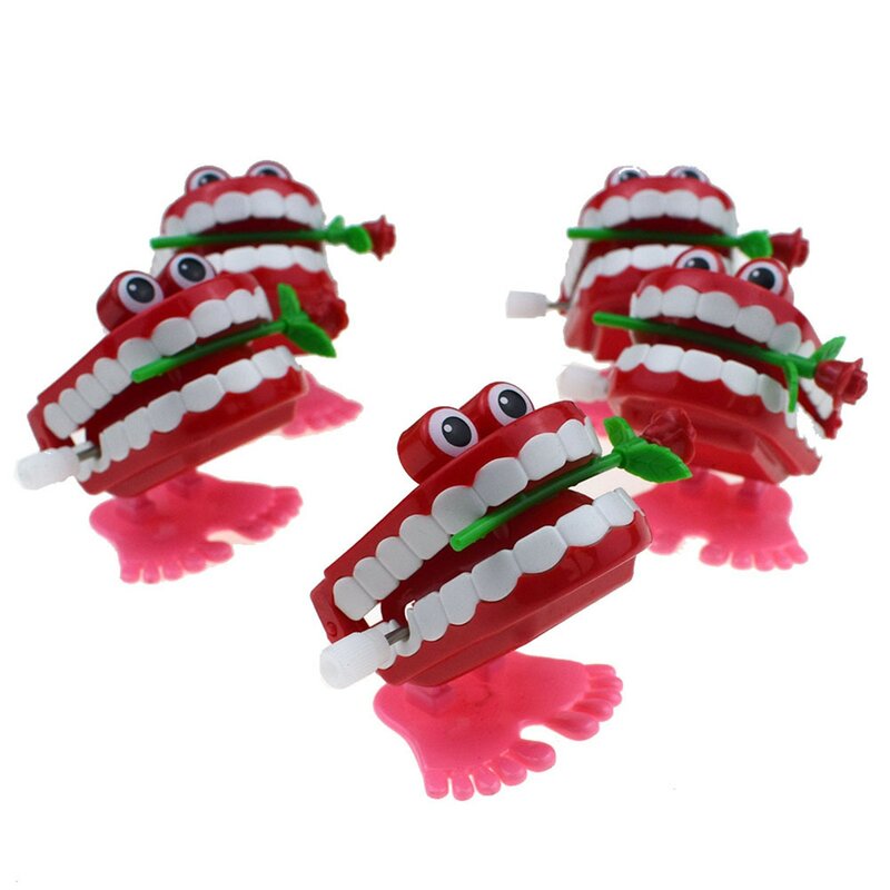 Wind Up Toys Plastic Chattering Teeth Wind Up Toy Early Education Toy Teeth Toy Wind- Up Teeth Toys Kids Toys Children Education