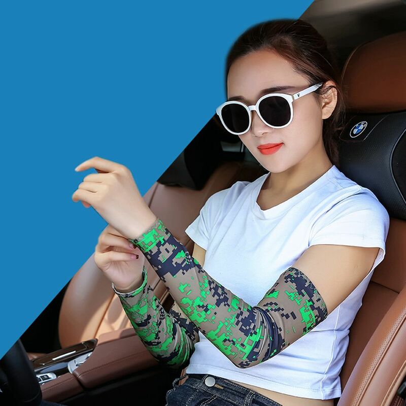 Summer Cooling Arm Sleeves Sun Protection Arm Cover Running Sportswear New Exposed thumb Sleeve For Outdoor Sport