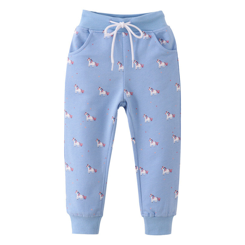 Jumping Meters New Arrival Children's Sweatpants Animals Print Cow Full Length Girls Trousers For Autumn Spring Baby Pants