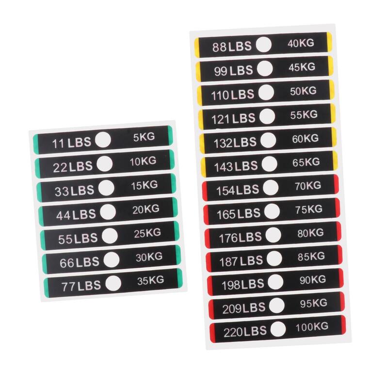 Weight Stickers with Weight Stack Pin Hole Self Adhesive Weight Stack Labels