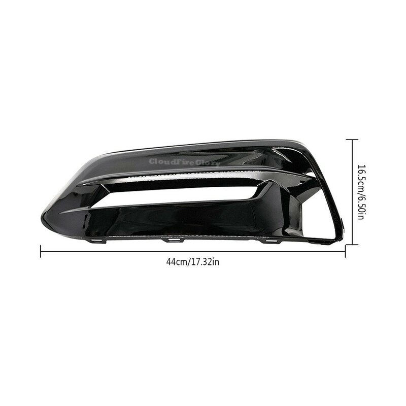 Muslimmuslimah coppia anteriore sinistro destro nero lucido paraurti cornici copertura fendinebbia plastica per Honda Accord 2018-2020