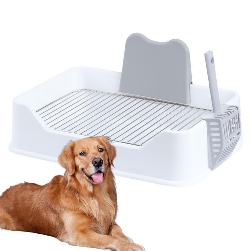 Vassoio per vasino per cani toilette per cani vassoio per porta pipì per cani scatola per lettiera per cuccioli per interni vassoio per wc per cani vasino con rimovibile