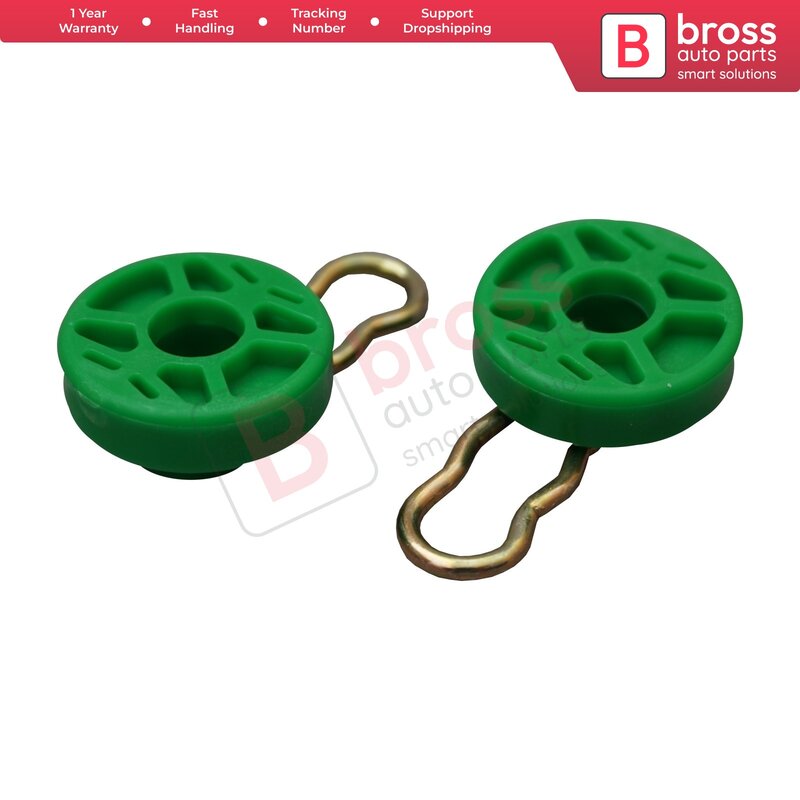 Bross Auto Parts BWR5174-1 2 Sets Power Electric Window Regulator Roller Retainer Clips 4493433-93246015715 For Saab Volvo