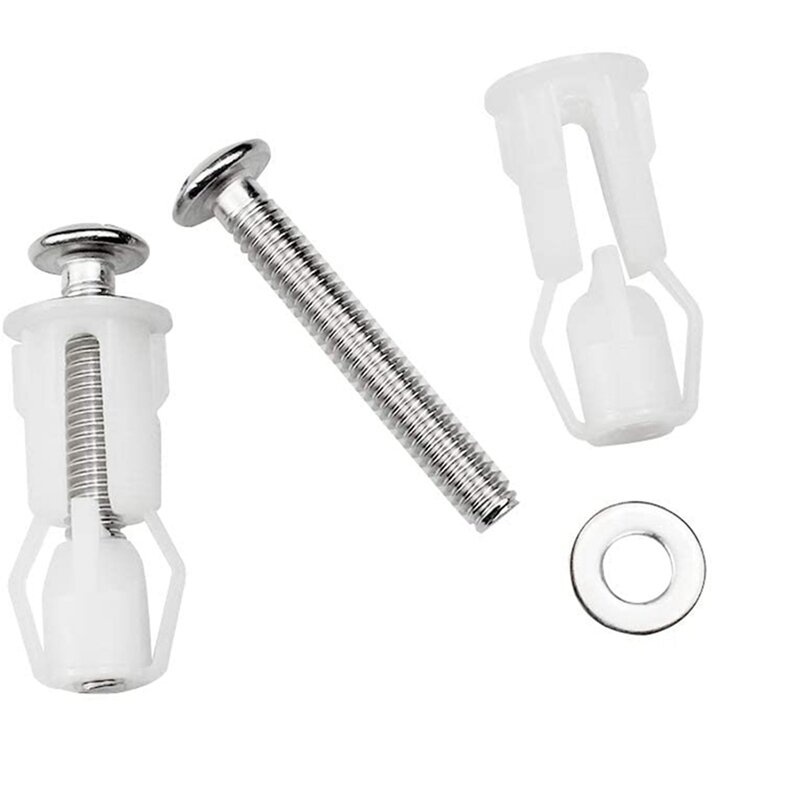 3X Toilet Seat Screws And Toilet Lid Screws Stainless Steel Top Fixing Hinges Screws, For Toilet Seat Replacement Parts