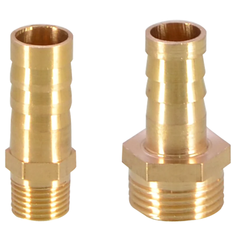 Conector macho BSP para tubería de latón, adaptador acoplador de cobre, 6/8/10/12/14/16mm, 1/8 ", 3/8", 1/4"