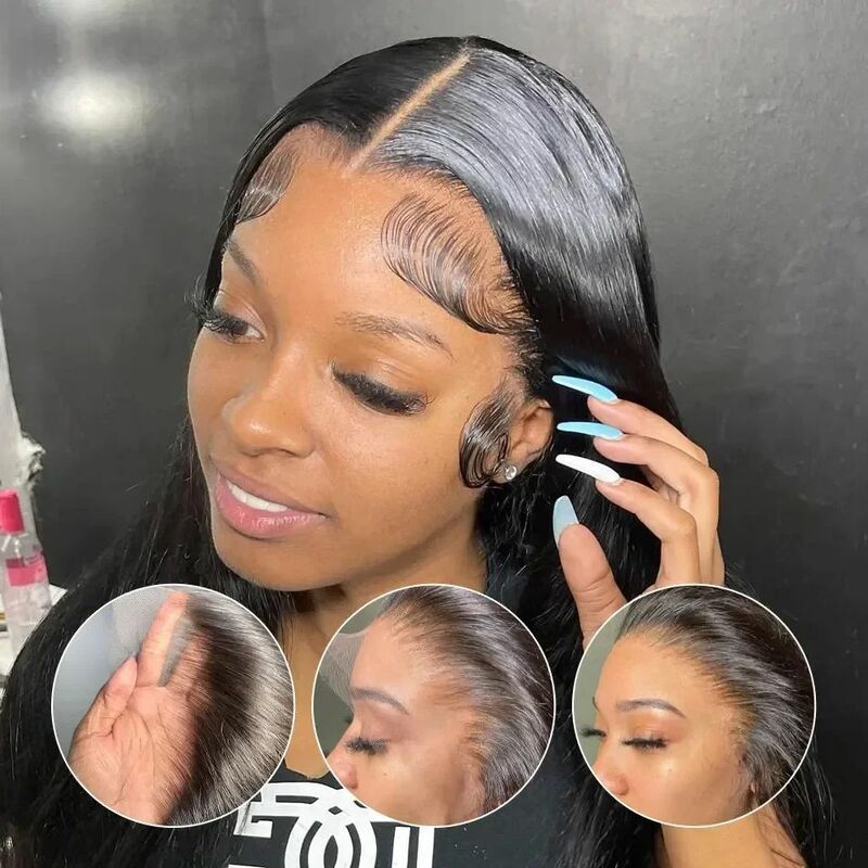 30 40 inch lace frontal wig 13x6 HD Brazilian glueless wigs human hair ready to wear 200 density straight Wig for women choice