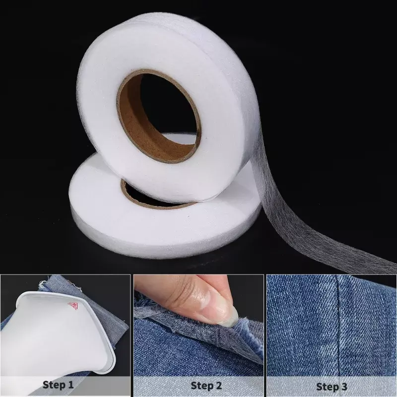 60M Self-Adhesive Pants Hem Tape Edge Shorten Paste Tape Iron on Pants DIY Clothes Length Shorten Household Sewing Accessories