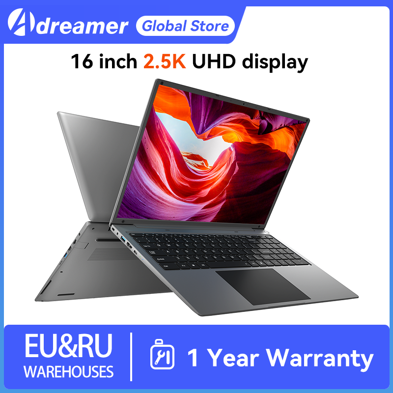 Ноутбук Adreamer, 16 дюймов, Intel Celeron N5105, портативный офисный школьный компьютер, Windows 11, 8 ГБ ОЗУ, 1 ТБ SSD, Wi-Fi, HDMI порт
