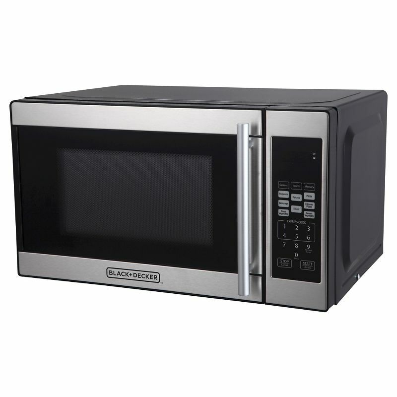Space-Saving Convenience: Black 0.7 cu ft 700W Microwave Oven