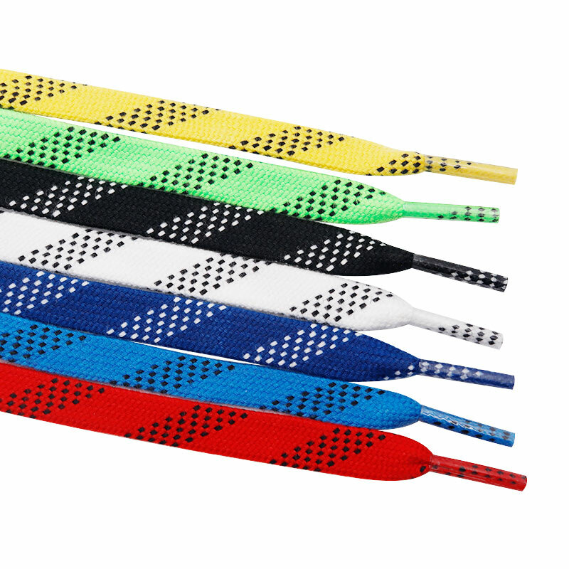 아이스 하키 스케이트용 스노우 스케이트 레이스, 이중 레이어 브레이드, 추가 강화 왁스 디자인 세트, 7 가지 색상, 244cm, 96 인치