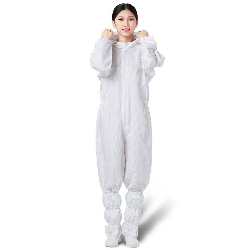One-piece Full Body Protection Suit Repeated Use Clothes Hooded Dust-free Workshop Cleanroom Garment