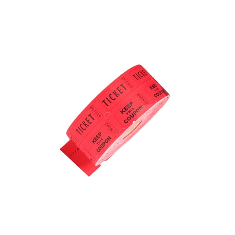 Biglietti della lotteria a rotolo singolo per eventi, premi sulla porta, bevande, 6 colori assortiti