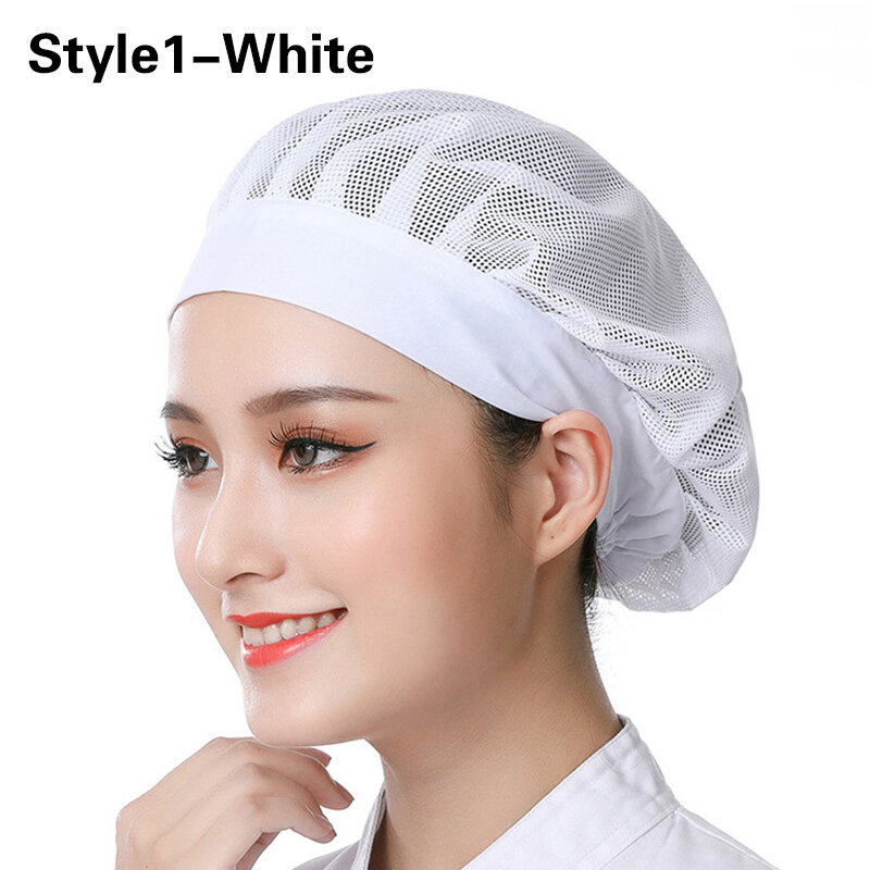 Topi Debu untuk Tekstil Wanita Pria Topi Memasak Higienis Dapur Koki Seragam Pelayan Pakaian Kerja Bengkel Resturant Topi Roti