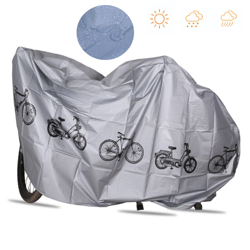 사계절 햇빛가리개 자전거 레인 커버, PEVA 100x200cm 먼지 커버, MTB 산악 자전거 오토바이