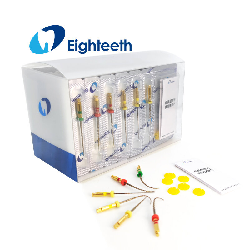 Eighteeth-Lima de Canal radicular Dental E-FLEX, limas de pulpa de dientes de Nitinol rotativo activado por calor, instrumento de níquel Titainium