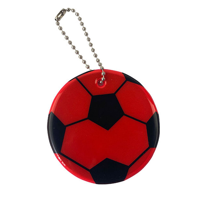 Светоотражающий брелок для детей, подвеска для ключей с рисунком футбольного мяча, рюкзак, для обеспечения безопасности при движении