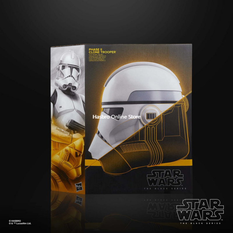 Hasbro Star Wars The Black Series fase II Clone Trooper helm elektronik Premium The Clone Wars Roleplay koleksi F3911
