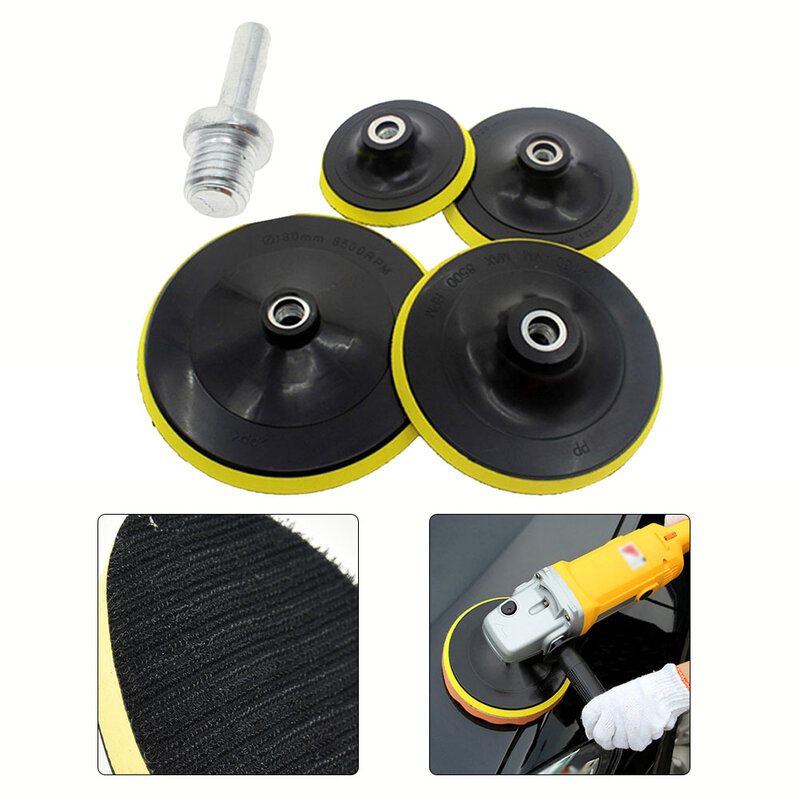 Sanding Discs Pad 3-7Inch Self Adhesive Abrasive Disc & M16 Connecting Rod For Car Polishing Metal Rust Removal Floor Waxing