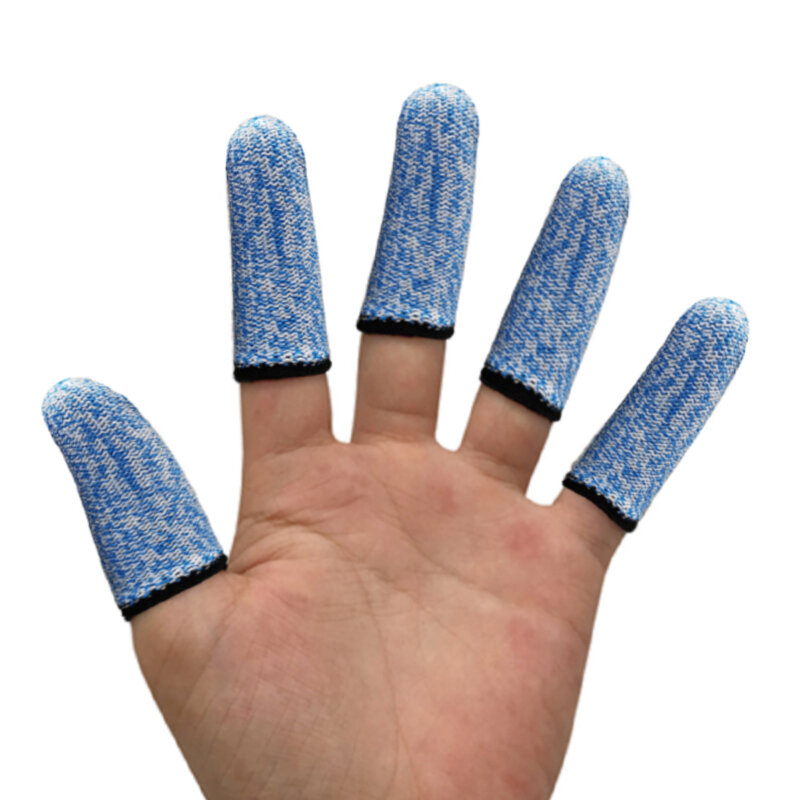 Cuna de dedo elástica transpirable, resistente al corte, reutilizable, ligera, para el trabajo, antideslizante, resistente al desgaste, 10 piezas