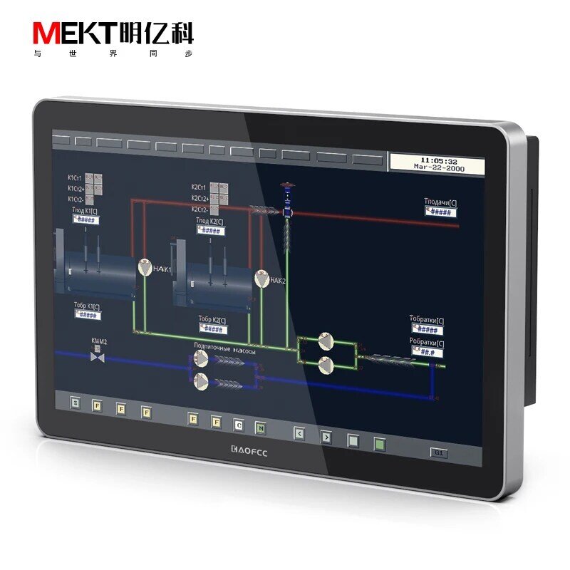 Panel przedni IP65 wodoodporny 13.3 Cal przemysłowy ekran dotykowy wielofunkcyjny inteligentny Terminal dotykowy wbudowany Tablet 1080 MEKT