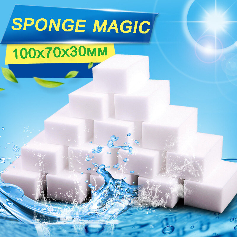 Magic borracha 100x70x30mm, esponja mágica, melamina, banheiro, cozinha, ferramenta de limpeza doméstica, 50 pçs/lote