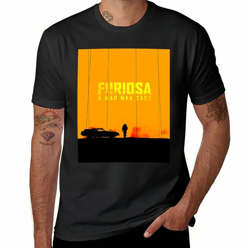 Furiosa A Mad Max Saga เสื้อยืดวินเทจแนวสปอร์ตสำหรับผู้ชาย