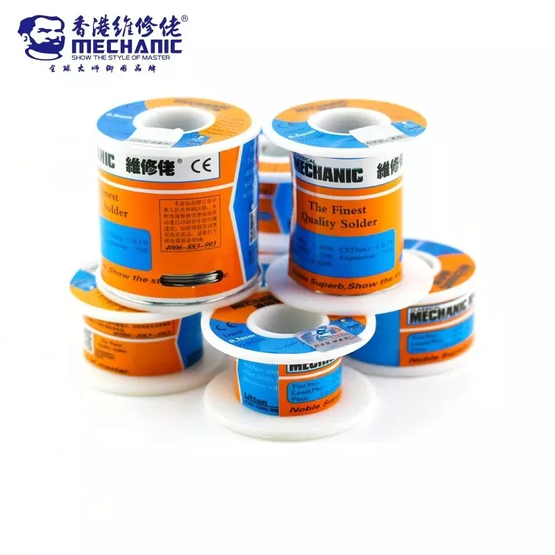 High Purity Low Melting Point Solder Wire, Low Melting Point, Sn63 % Pb37 %, 0.2/0.3/0.4/0.5/0.6/0.8/1.0/1.2mm Tin, 1% ~ 3%, 500g, HX-T100