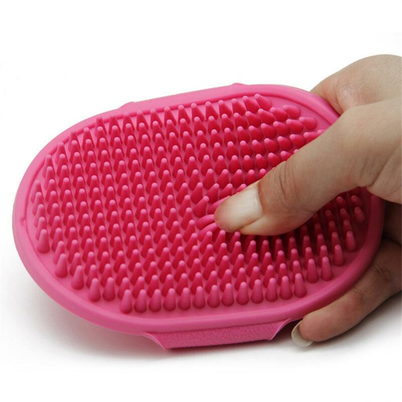 Pet Dog Cat Bath Brush Comb Rubber Glove Hair Fur Grooming Massaging Massage Kitchen Cleaning Gloves pets Silicone Washing Glove