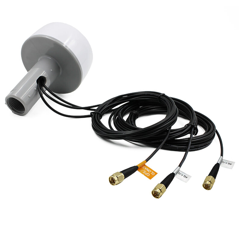4 in1 GPS 4G 2 MIMO Screw Mount,Multiband Antenna for GPS GLONASS 2G 3G 4G applications W/three SMA male connector