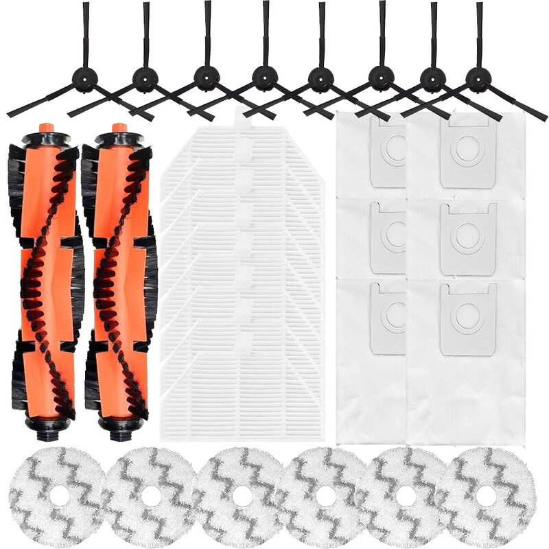Untuk Roidmi EVA Robot penyedot debu, aksesori suku cadang tas debu kantung pel Filter sikat samping utama SDJ06RM