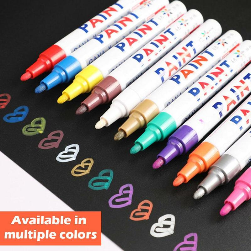 3 stücke weiße Farbe Stift Farbe Marker wasserdichte Autoreifen Öl-basierte Farbe Stift Set schnell trocken und dauerhaft