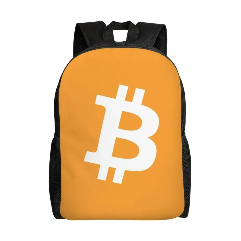 حقائب ظهر Bitcoin للنساء والرجال ، حقيبة كتب لطلاب المدارس الجامعية ، تناسب 15 "كمبيوتر محمول ، BTC ، حقائب Cryptocurrency