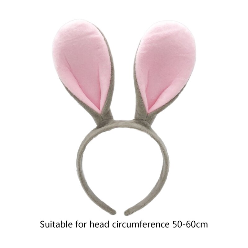 Piękny króliczek kształt ucha obręcz do włosów śliczny stojak na włosy transmisja na żywo na imprezę Cosplay kostium nakrycia głowy dla nastolatków kobiet