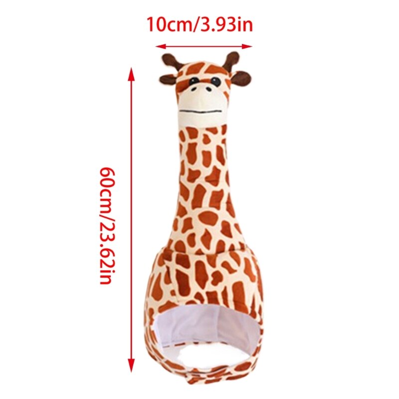 KIKI Festa compleanno Celebrazione Cappello da giraffa Copricapo da cartone animato Gioco ruolo Cappello da vestire