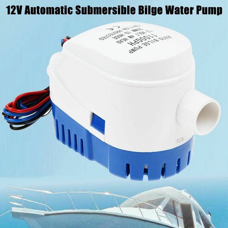 Bomba de agua de sentina automática para barco marino, 12V, 1100GPH, autosumergible