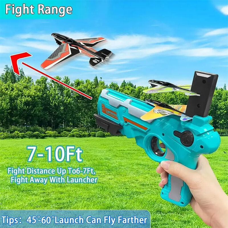 Jogo de tiro para aeronaves ejetáveis para crianças, brinquedos esportivos pai-filho ao ar livre para crianças, avião para meninos, 3 a 5 anos