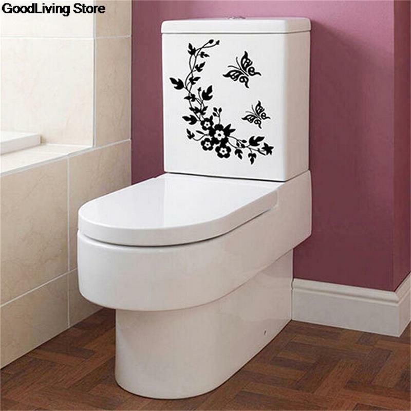 Black Flower butterfly pattern wall stickers refrigerator Wallpaper paper fashion home decor  DIY 3D for living room good new