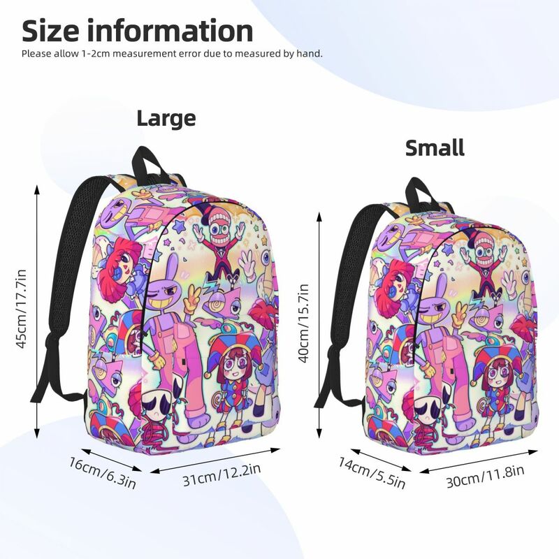 Der erstaunliche digitale Zirkus rucksack für Jungen Mädchen Kinder Schüler Schule Bücher taschen Pomni Jax Daypack Vorschule Primär tasche im Freien