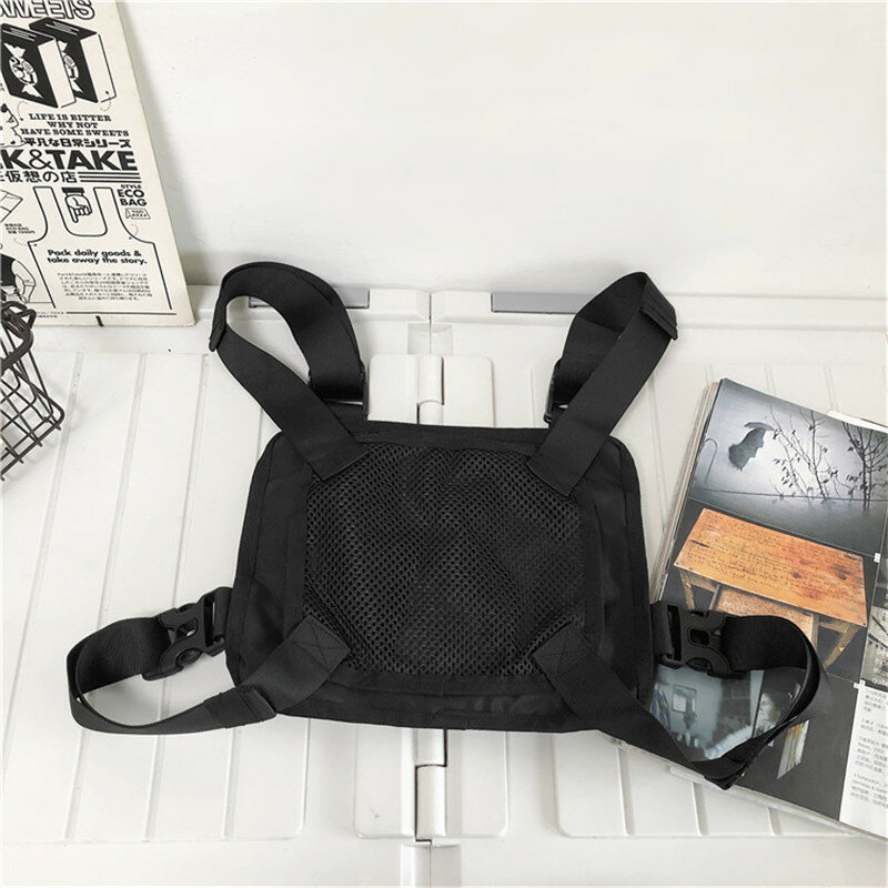 Hochwertige Nylon-Brusttaschen für Männer 2022 Hip Hop Unisex-Sport weste Multifunktions-Brust-Rig-Tasche für Männer Streetwear-Hüft taschen für Männer