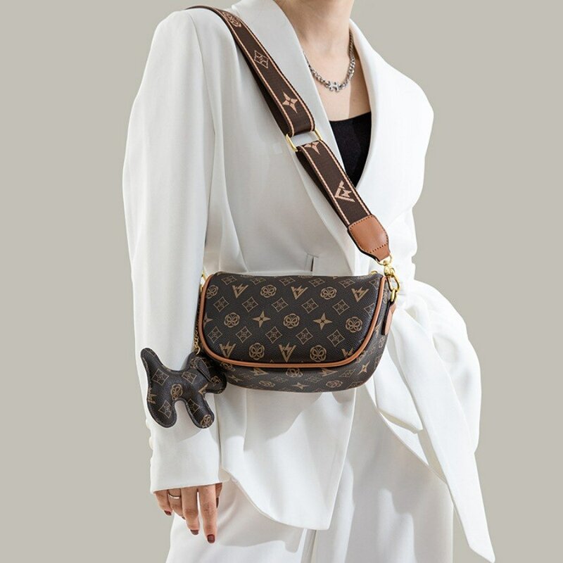 Luxo Design Shoulder Bag 2023 Moda Feminina Pu Couro Crossbody Bag Com Decorativa Puppy Dog Shoulder Bag