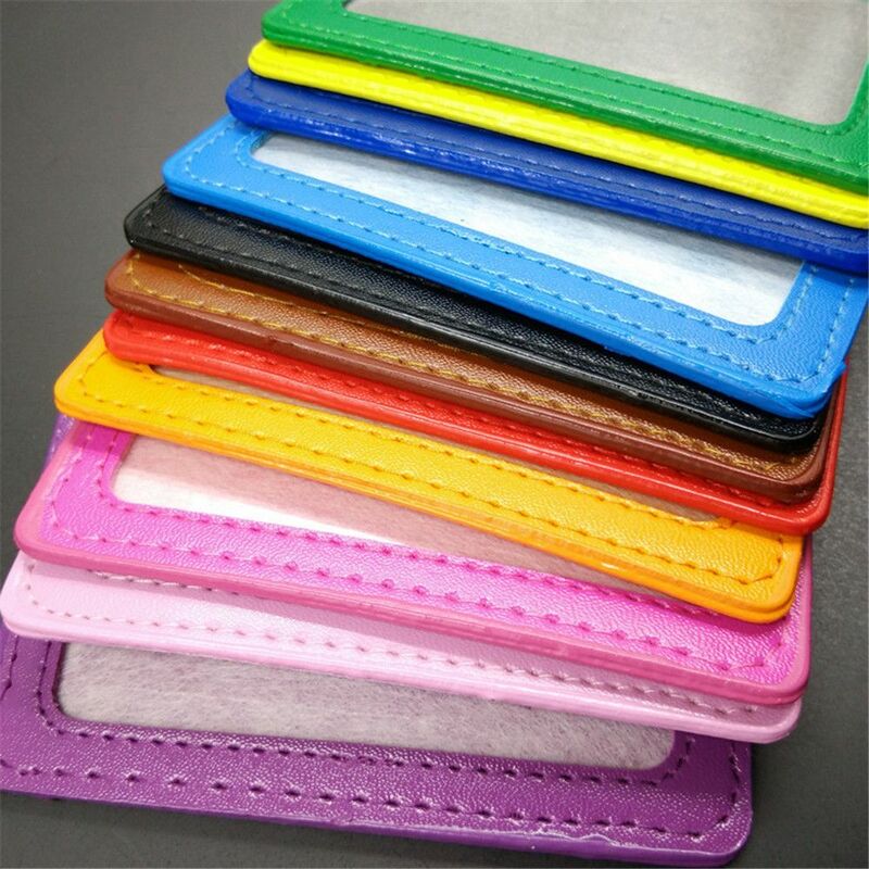 12 Colors Office Supplies Identity Tag ID Card Holder Badge Case Protective Shell with Retractable Reel