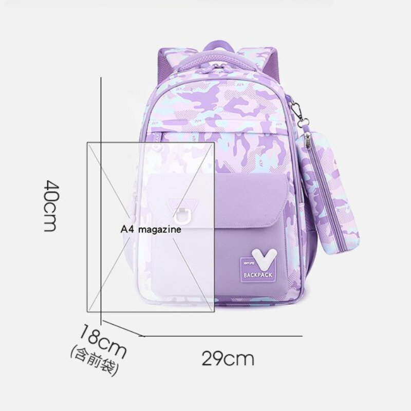 Back To School Bagpack Mochila for Teenager Girls and Boys School Kids Bookbags Canvas School Bags Backpack with Pencil Case